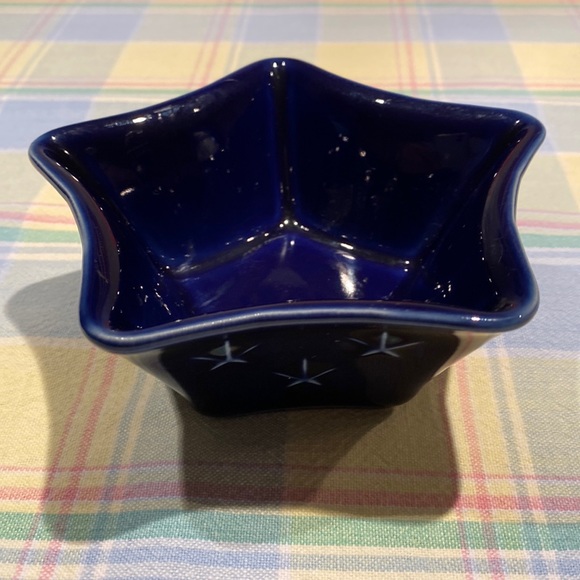 Longaberger Other - Longaberger navy blue star shaped candy or candle dish